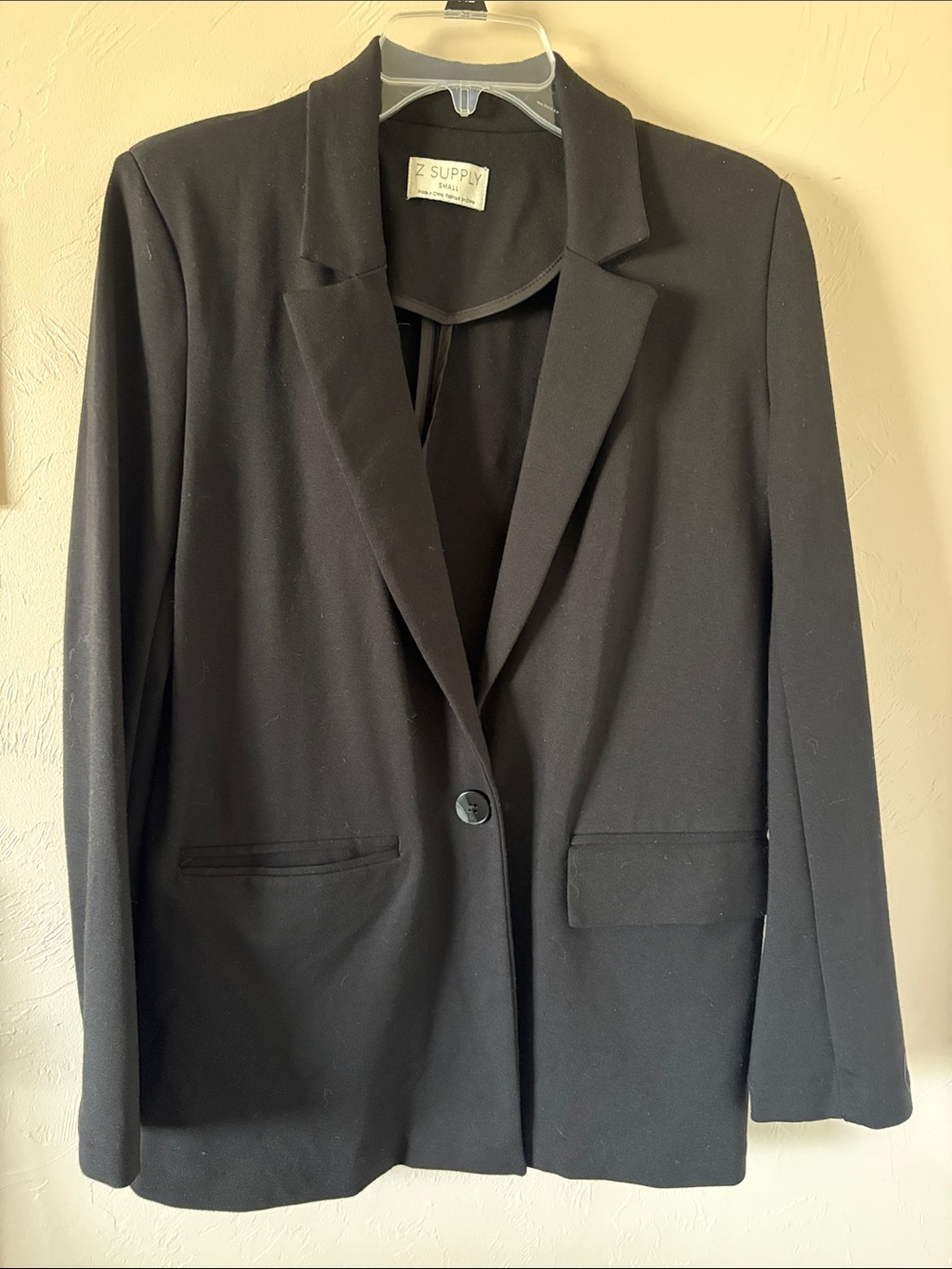 Z Supply Black Single-Button Tailored Blazer